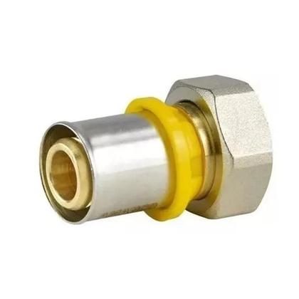Imagem de Kit 2 Conector Reto Porca Giratória Móvel 16mm Fêmea Tubo Pex Gás