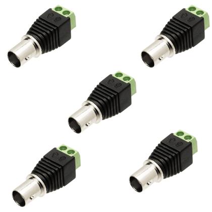 Imagem de Kit 2 Conectores B.N.C Com Borne Femea Para Câmera de Segurança BBNCF
