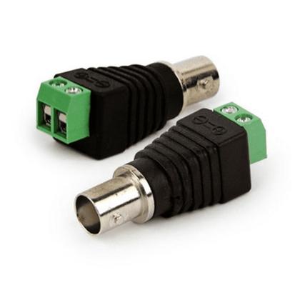 Imagem de Kit 2 Conectores B.N.C Com Borne Femea Para Câmera de Segurança BBNCF