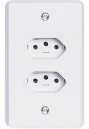 Imagem de KIT 2 Conjunto 2 Tomadas 20a 4x2 Branco Stylus Ilumi