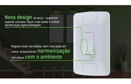 Imagem de Kit 2 Conjunto 3 Tomadas 2P+T 4x2 10A 250 V Aria Branco