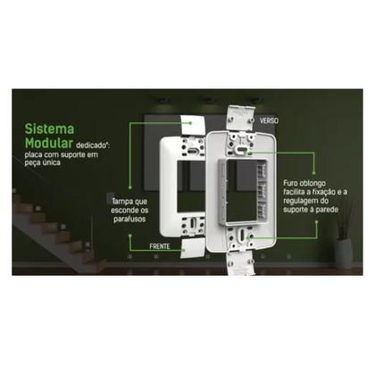 Imagem de Kit 2 Conjunto 4x2 1 Tomada 2p+t Aria 20a/250v Tramontina