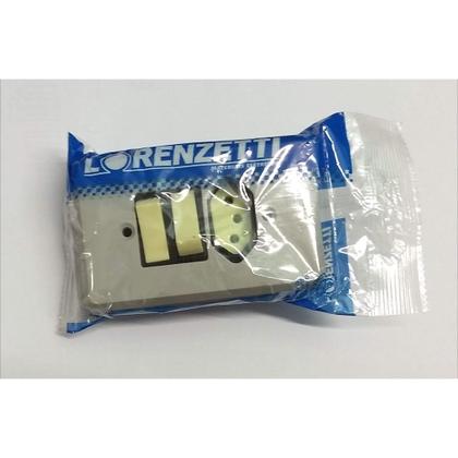 Imagem de Kit 2 Conjunto 4x2 Interruptor 1 Teclas Simples  + 1 Tecla Paralela + tomada 10A Cinza - Lorenzetti