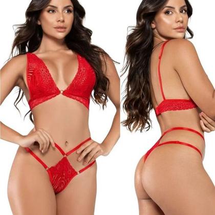 Imagem de Kit 2 Conjunto Lingerie Sensual Sexy Renda De Luxo Anitta