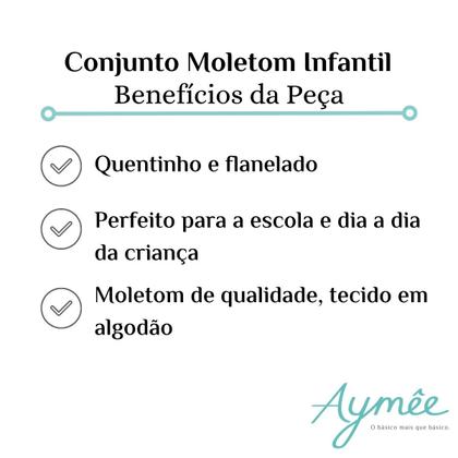 Imagem de Kit 2 Conjunto Moletom Masculino Feminino Infantil Quentinho