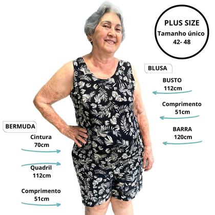 Kit 2 Conjunto Plus Size Feminino Senhora Liganete - Felicity Imagem de Kit 2 Conjunto Plus Size Feminino Senhora Liganete