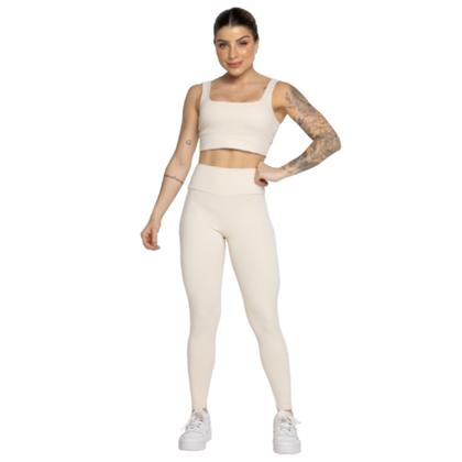 Imagem de KIT 2 Conjunto Top Alça Grossa e Calça Smart WLS Modas Alta Compressão Academia Moda Fitness