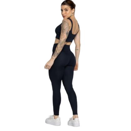 Imagem de KIT 2 Conjunto Top Alça Grossa e Calça Smart WLS Modas Alta Compressão Academia Moda Fitness