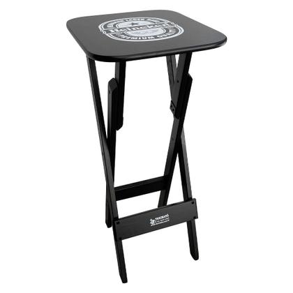 Imagem de Kit 2 Conjuntos Bistrô Mesa com 4 Banquetas Dobráveis de Madeira Personalizada Hei - Preta