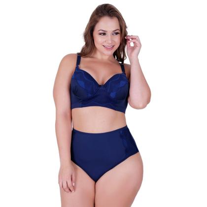 Imagem de Kit 2 Conjuntos De Lingerie Plus Size Sutiã Com Bojo Calcinha Alta-c15 KIT 2 CAROLINA MARINHO ROSA