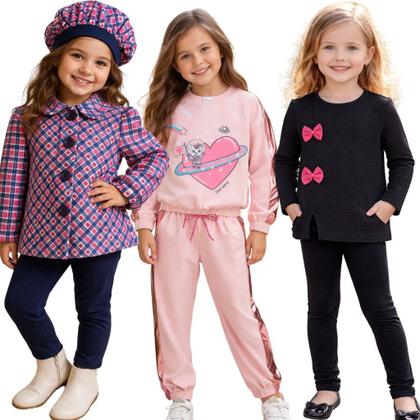 Imagem de Kit 2 Conjuntos de Moletom Infantil Bebê de Menino Roupa de Frio Infantil 1 ao 3 anos