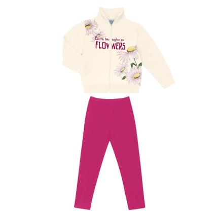 Imagem de Kit 2 Conjuntos de Moletom Infantil Menina Casaco Zíper