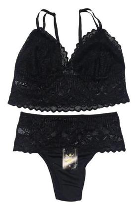 Imagem de Kit 2 Conjuntos lingerie feminina Mila,renda,luxo,microfibra