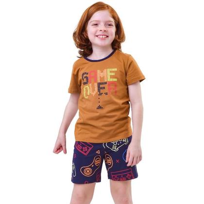 Imagem de Kit 2 Conjuntos Pijama Infantil para Meninos ou Meninas 1 Inverno Meia Estação e 1 Verão, Malha Macia Algodão