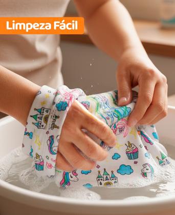 Imagem de Kit 2 conjuntos Pijamas de Colorir para meninas bebê Lavável com Canetinhas Pijama de Pintar Criativo e Divertido para bebê Menina