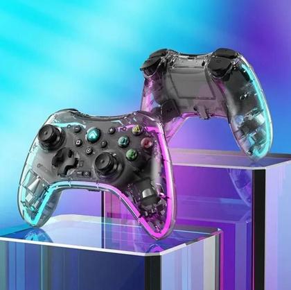 Imagem de Kit 2 Controle Joystick GamePad Manete Compativel Pc Notebook Smart Tv Celular Sem Fio Wireless