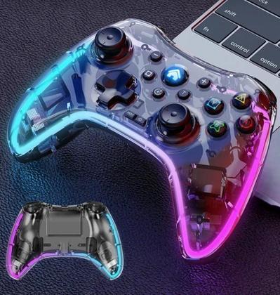 Imagem de Kit 2 Controle Joystick GamePad Manete Compativel Pc Notebook Smart Tv Celular Sem Fio Wireless