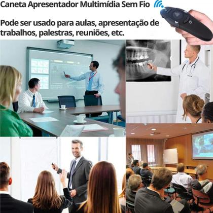 Imagem de Kit 2 Controle Passador Slide Sem Fio Powerpoint Caneta Laser Apresentador Multimídia Usb