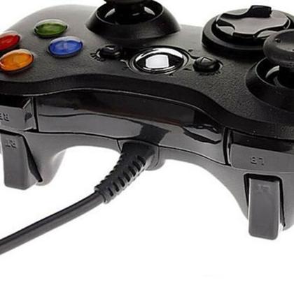 Imagem de Kit 2 Controle Vídeo Game Compatível com Xbox 360 Pc Fio Joystick Manete