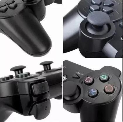 Imagem de Kit 2 Controles Compatível Ps3 Doubleshock Wirelless Sem Fio
