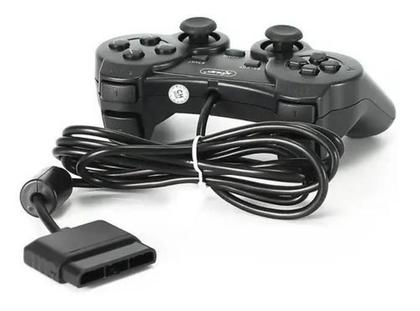 Imagem de Kit 2 Controles Para Playstation 2 Com Fio Joystick
