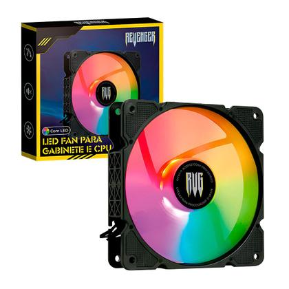 Imagem de Kit 2 Cooler Fan RGB 120mm para Gabinete Gamer Revenger G-VR339