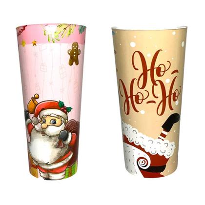 Imagem de Kit 2 Copo Plástico Long Drink Natal 350Ml Estampa Sortida