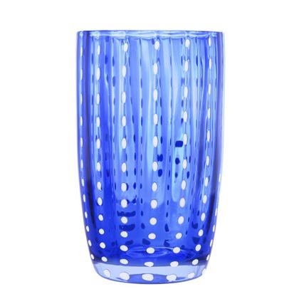 Imagem de Kit 2 Copos Alto de Vidro para Água Sucos e Refrigerante Orquídea Azul 500ml Wolff