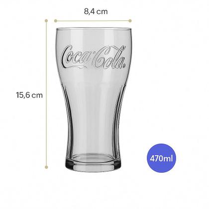 Imagem de Kit 2 Copos CocaCola 470ml de Vidro Original  Presente Retrô, Útil e Estiloso