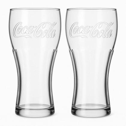 Imagem de Kit 2 Copos CocaCola 470ml de Vidro Original  Presente Retrô, Útil e Estiloso