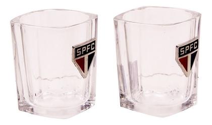 Imagem de Kit 2 Copos De Vidro Para Shot São Paulo Fc 70ml - Spfc