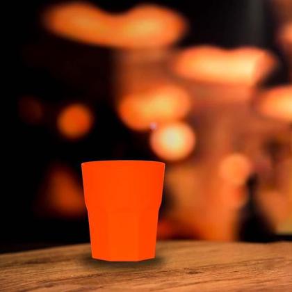 Imagem de Kit 2 Copos Mini Roma Alaranjado 300Ml Plástico Premium