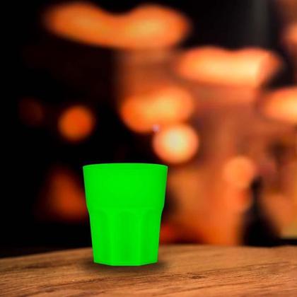 Imagem de Kit 2 Copos Mini Roma Verde Neon 300Ml Plástico Premium