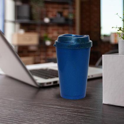 Imagem de Kit 2 Copos Mug Fibra Madeira Greencolors Azul 320Ml