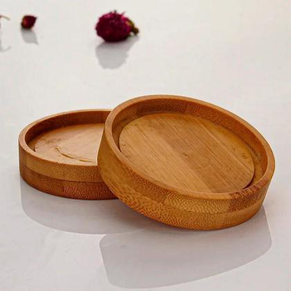 Imagem de Kit 2 Copos Parede De Vidro Dupla Com Base Em Bambu Para Café - Mimo Style