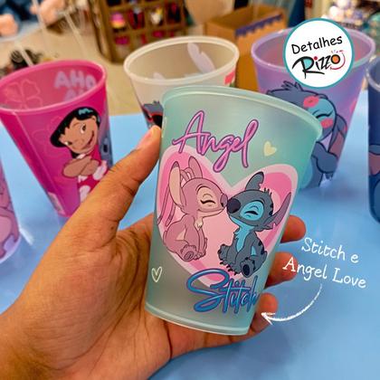 Imagem de Kit 2 Copos Plástico Stitch 280ml Disney Original Lembrancinha Presente