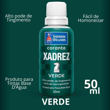 Imagem de Kit 2 Corante Líquido Xadrez Sherwin Williams Tintas Bisnaga Pigmento Cores Parede Base Dágua 50ml