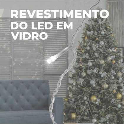 Imagem de Kit 2 Cordão Pisca Pisca De Led Para Decoração Natalina 9m 100leds 220V Frio