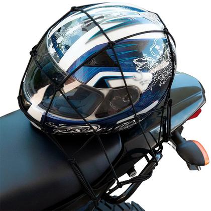 Imagem de Kit 2 Cordinhas e 2 Rede Elástica 40X40 Aranha Prender Moto Bagageiro Baú Capacete