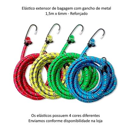 Imagem de Kit 2 Cordinhas e 2 Rede Elástica 40X40 Aranha Prender Moto Bagageiro Baú Capacete