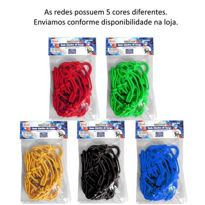 Imagem de Kit 2 Cordinhas e 2 Rede Elástica 40X40 Aranha Prender Moto Bagageiro Baú Capacete