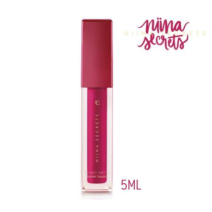 Imagem de Kit 2 Cores Batom Líquido Terracota e Pink Peônia Niina Secrets Skinny Matte 5ml