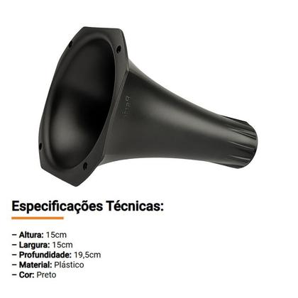 Imagem de Kit 2 Corneta LC 14-25 Som Automotivo Redondo Com Parafusos