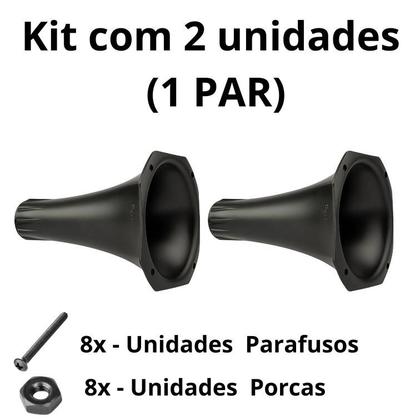 Imagem de Kit 2 Corneta LC 14-25 Som Automotivo Redondo Com Parafusos