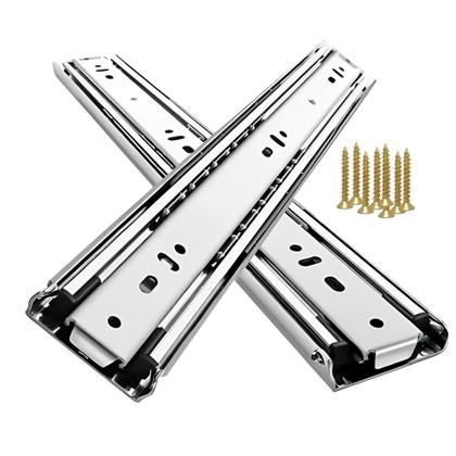 Imagem de Kit 2 Corrediças Gaveta Trilho Telescópica Light Com Parafusos 30cm