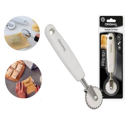 Imagem de KIT 2 Cortador Pastel Carretilha Corta E Fecha Massas Inox