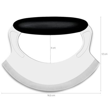 Imagem de Kit 2 Cortadores de Pizza Aço Inox Brinox Precision Plus 16,5cm Preto Massas Temperos Legumes