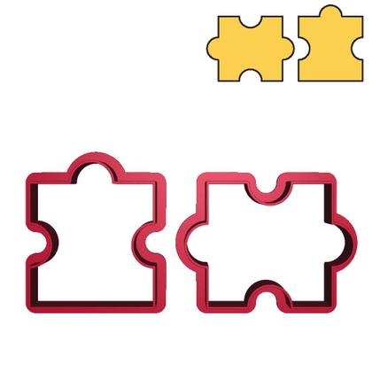 Imagem de Kit 2 Cortadores Jogo Quebra Cabeça Crie sua Forma