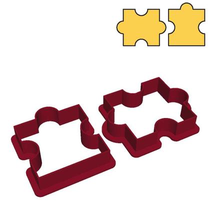 Imagem de Kit 2 Cortadores Jogo Quebra Cabeça Crie sua Forma