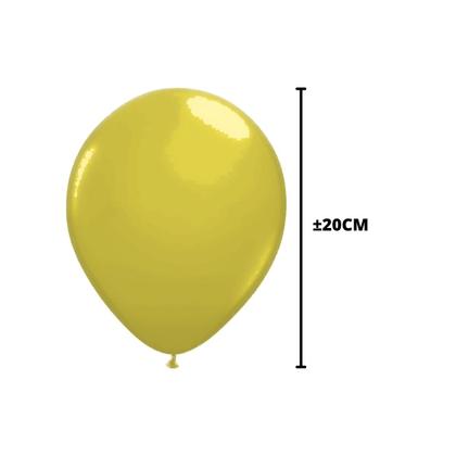 Imagem de Kit 2 Cortinas Metalizadas e 9 Balões e Coração-Dourado